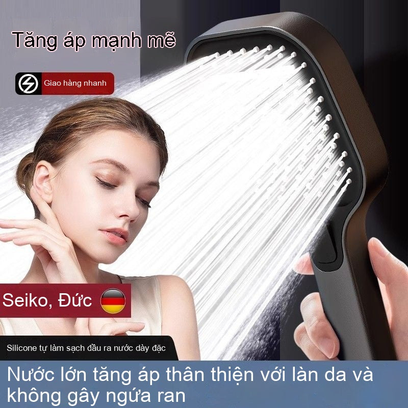 Đầu phun hoa tăng áp ba ngăn, bảng điều khiển lớn, phòng tắm, đầu tắm, đầu vòi hoa sen, đầu vòi sen,