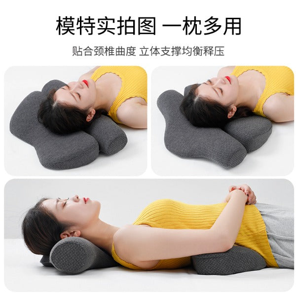 Gối bảo vệ cổ ngủ ngủ kéo chống cung cổ cột sống gối bảo vệ cổ massage gia đình gối ngủ trưa gối kéo gối