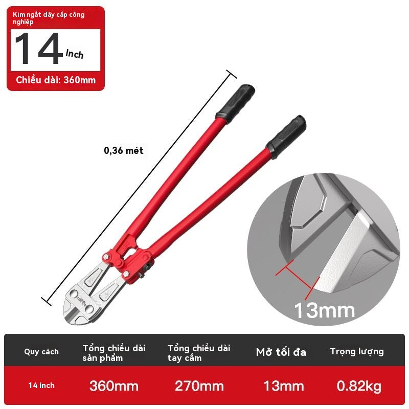 Máy cắt dây điện Delixi tiết kiệm công sức cắt dây thép