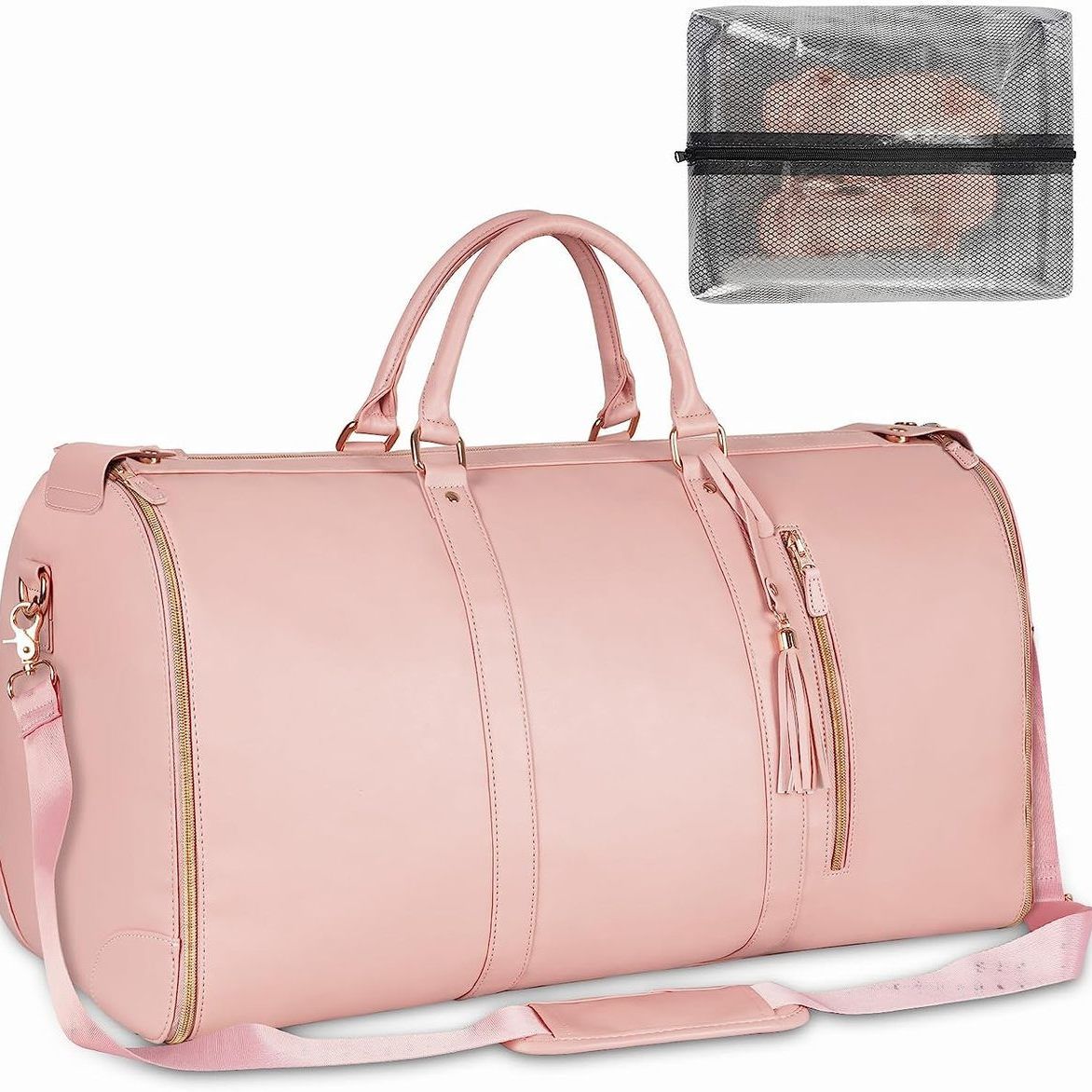 Túi du lịch gấp da PU gấp túi phù hợp với công suất lớn du lịch xách tay một vai thời trang cao giá