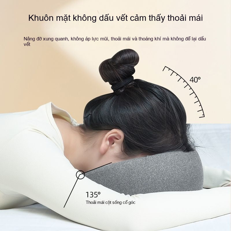 Thẩm mỹ viện nằm gối làm đẹp giường chuyên dụng gối massage giường massage lỗ mặt đệm nằm gối ngủ gi