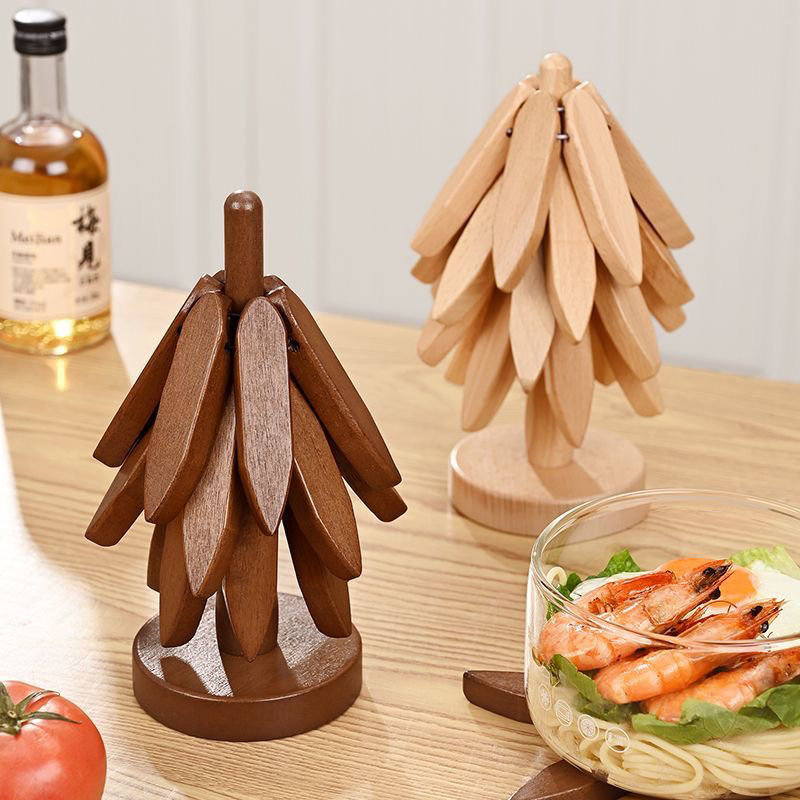 ( loại cao cấp ) Cách nhiệt bàn ăn chống nóng gia đình một cây sáng tạo tre trang trí cây Giáng sinh