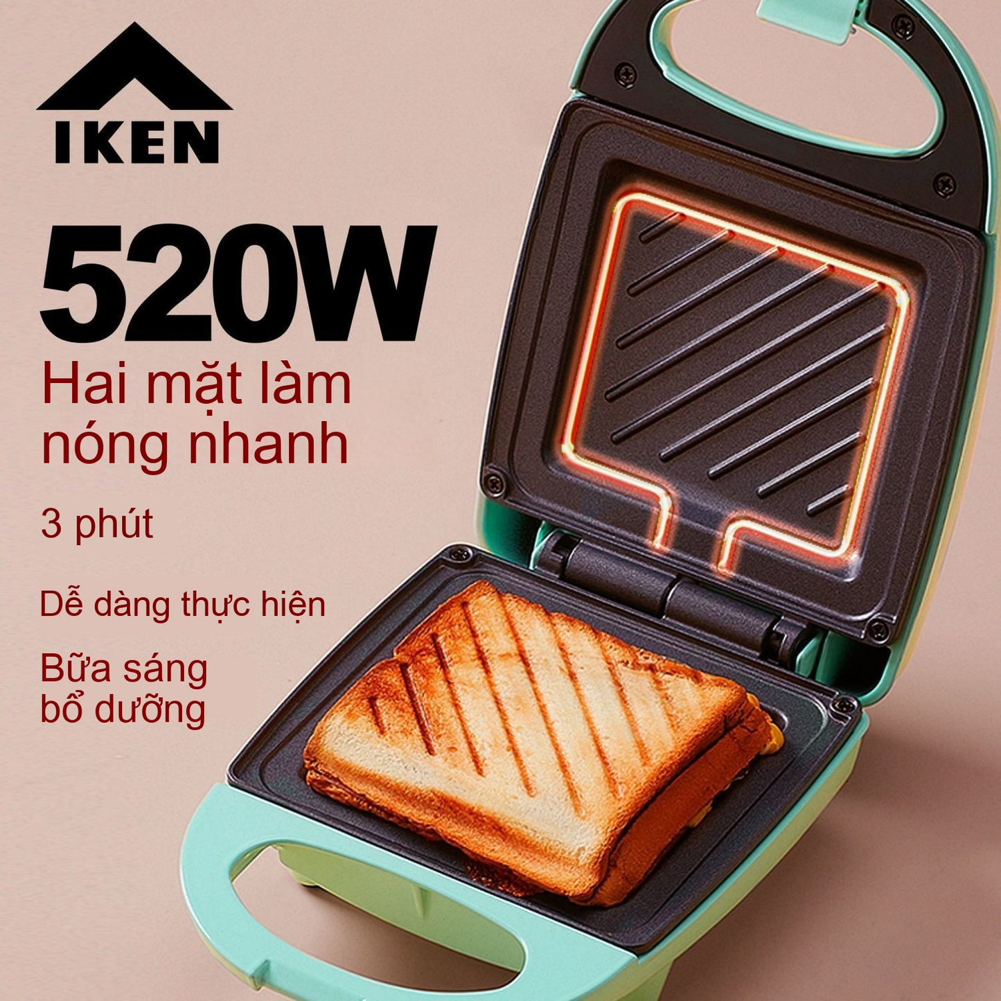 Máy bánh sandwich IKEN Aiken Máy ăn nhẹ dinh dưỡng