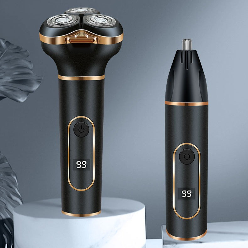 Máy cạo râu điện Lingke 3608 Đa chức năng 3 trong 1 LCD kỹ thuật số hiển thị nam bộ dao cạo sạc USB