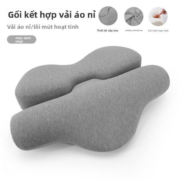 Gối bảo vệ cổ ngủ ngủ kéo chống cung cổ cột sống gối bảo vệ cổ massage gia đình gối ngủ trưa gối kéo gối