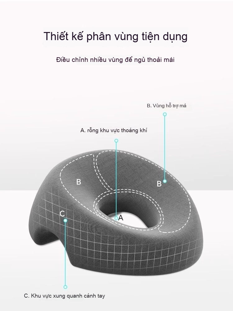 Thẩm mỹ viện nằm gối làm đẹp giường chuyên dụng gối massage giường massage lỗ mặt đệm nằm gối ngủ gi