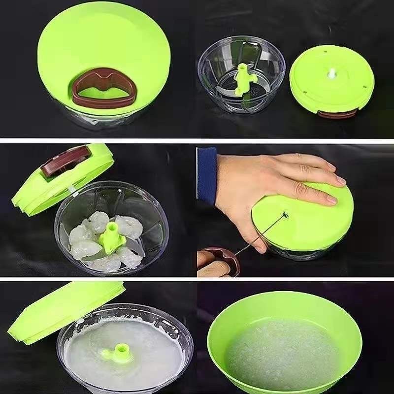 Máy xay mini nhanh tay kéo dây thép đa chức năng