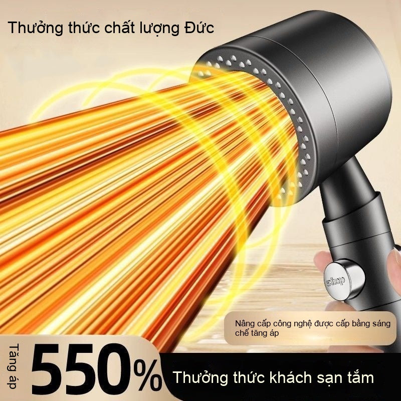 Mu Ge đôi vòi hoa sen vòi hoa sen lọc vòi hoa sen tăng áp đầu vòi hoa sen siêu mạnh áp lực loại bỏ c