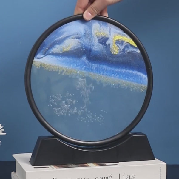 Sáng tạo 3D cát lún vẽ đồng hồ cát trang trí máy tính để bàn trang trí hiên nhà 2025