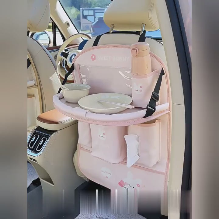 Túi lưu trữ túi treo dễ thương gấu thỏ xe ghế sau lưu trữ túi đa chức năng bàn ăn