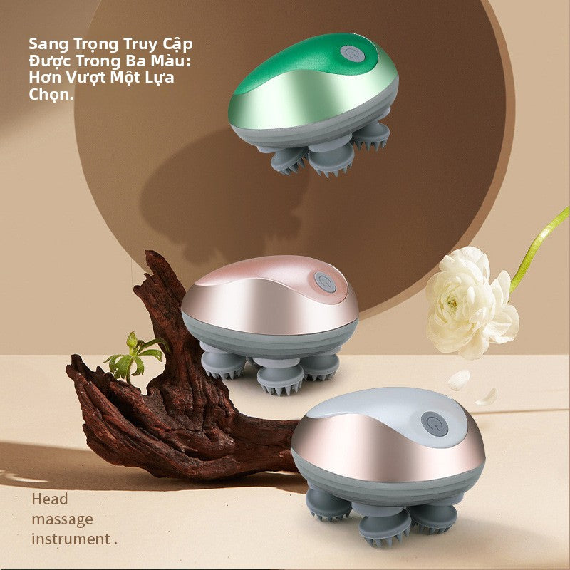 Máy massage da đầu Mini bạch tuộc rồng móng vuốt tay sạc đa chức năng máy massage rung máy massage đ