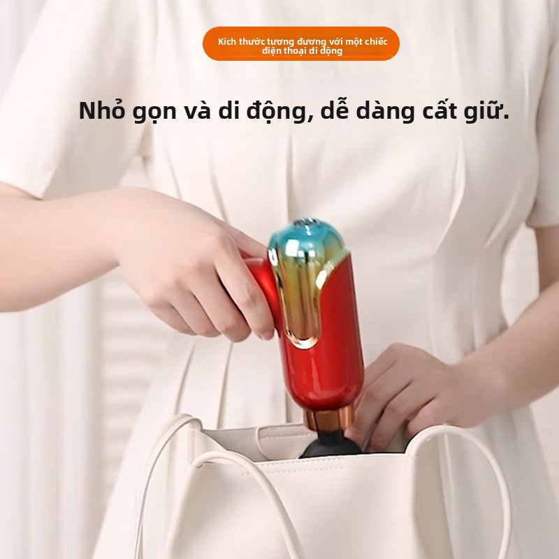 Súng massage chân mini Máy massage cơ bắp cho phụ nữ Máy bỏ túi sáng tạo Máy massage kinh tuyến Súng