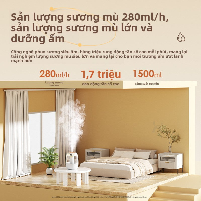 Máy tạo độ ẩm không khí gia đình im lặng phòng ngủ công suất phun lớn phụ nữ mang thai em bé trong n