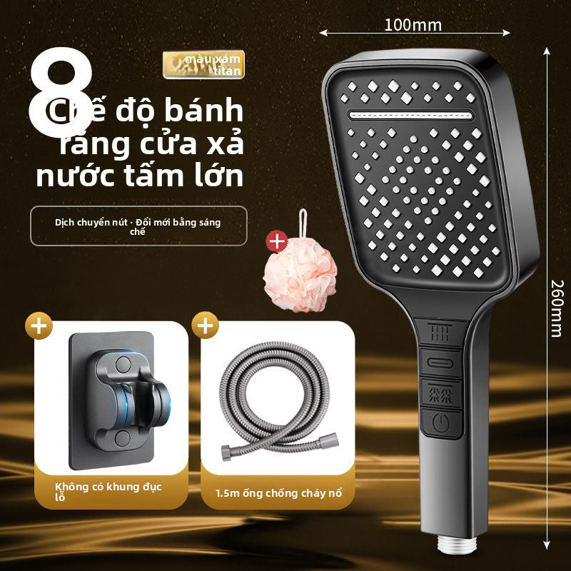 Đầu phun hoa tăng áp Mu Ge bảng điều khiển lớn siêu áp suất cao mưa máy nước nóng tắm cầm tay chuyển