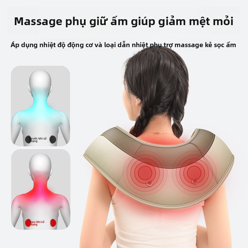 Máy massage  đa chức năng đánh massage cổ vai Le massage khăn choàng cổ vai thắt lưng đánh lưng cổ đốt sốn
