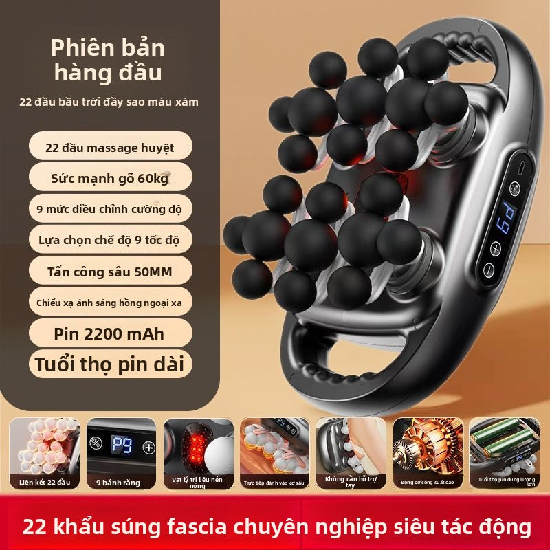 Máy  massage lưng cân gan chân nhiều đầu 22 đầu cơ bắp thư giãn cân gan chân đa chức năng điện lực lớn toàn thân