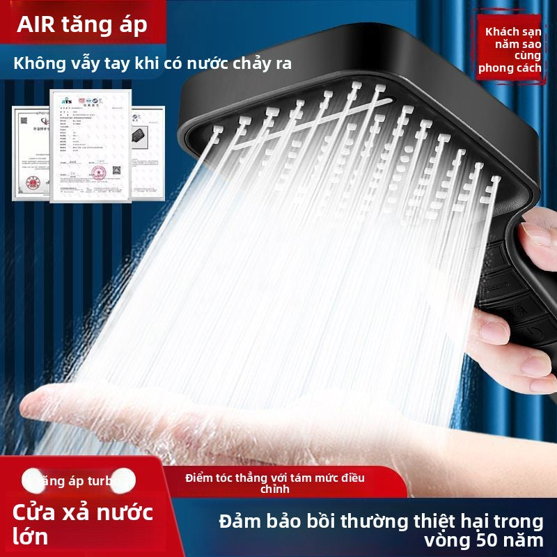 Đầu phun hoa tăng áp Mu Ge bảng điều khiển lớn siêu áp suất cao mưa máy nước nóng tắm cầm tay chuyển