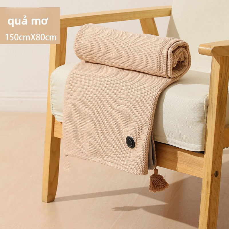 Chăn điện chăn áo choàng một người nhà sưởi ấm chăn ngủ trưa sưởi ấm khăn choàng chăn graphene nệm đi