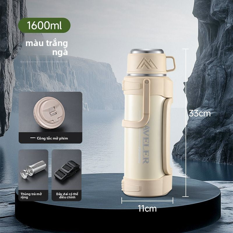 Bình giữ nhiệt 316 thép không gỉ đáy bên trong giữ nhiệt ấm đun nước công suất lớn bình giữ nhiệt ngoài trời di độn