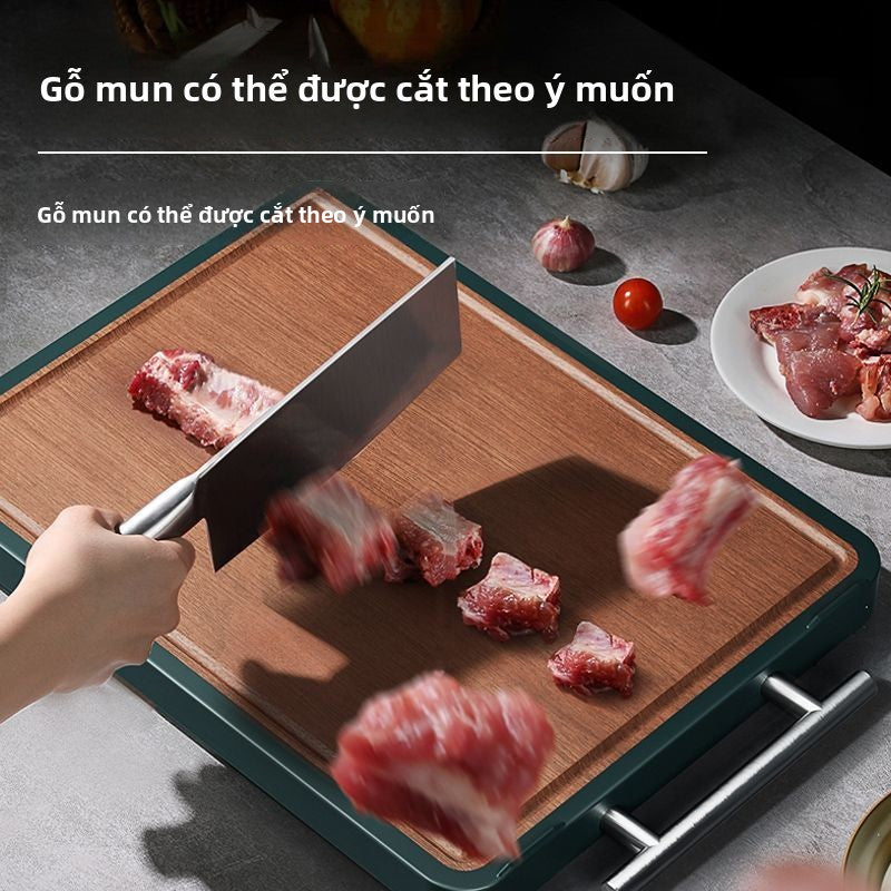 Gỗ đàn hương đen thép không gỉ hai mặt thớt chống vi khuẩn chống nấm mốc nhà bếp gia đình thớt dày l