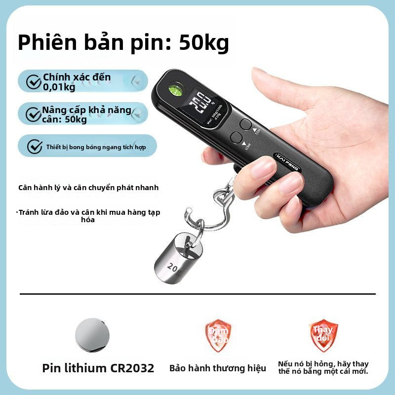 Cân Điện Tử Cầm Tay Mini - Cân Hành Lý Gia Đình Nhỏ Gọn, Cân Cầm Tay Du Lịch, Cân Đo Trọng Lượng Val