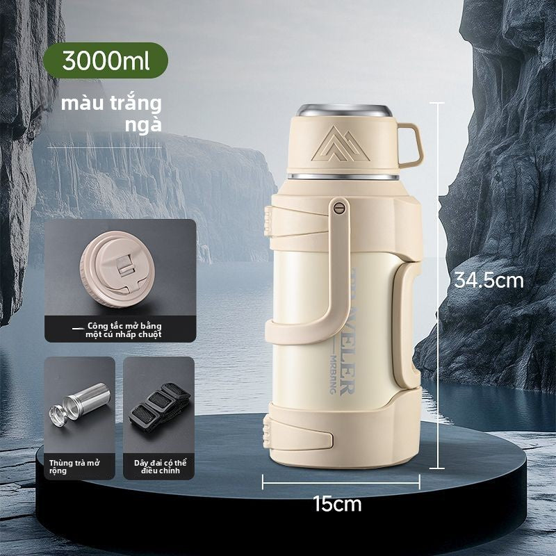 Bình giữ nhiệt 316 thép không gỉ đáy bên trong giữ nhiệt ấm đun nước công suất lớn bình giữ nhiệt ngoài trời di độn