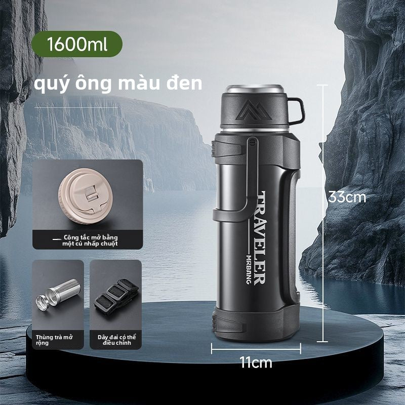 Bình giữ nhiệt 316 thép không gỉ đáy bên trong giữ nhiệt ấm đun nước công suất lớn bình giữ nhiệt ngoài trời di độn