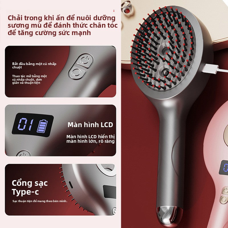 Lược massage điện rung máy chăm sóc tóc ánh sáng đỏ hướng dẫn thuốc xịt dưỡng tóc lược dưỡng tóc thư