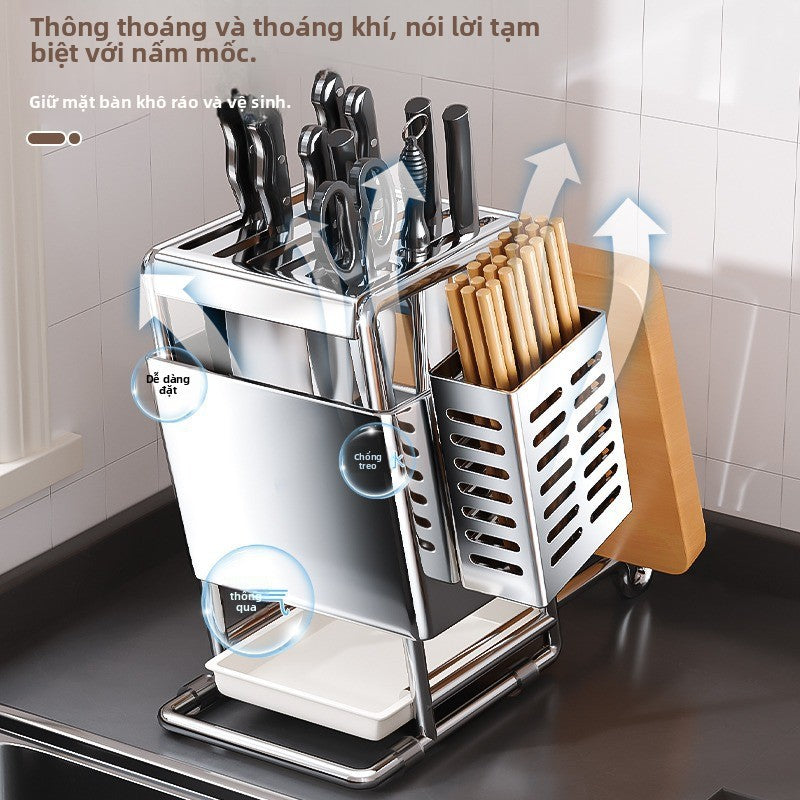 Giá đỡ dao giá đỡ dao mặt bàn bếp giá đỡ dao đặt giá đỡ dao làm bếp đa chức năng tất cả trong một gi