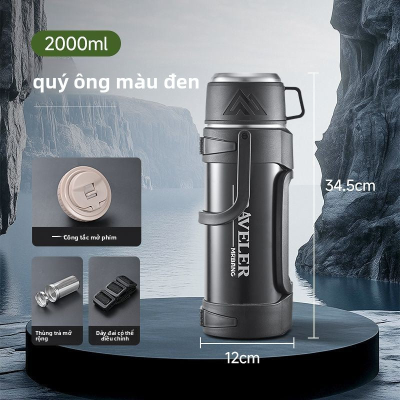 Bình giữ nhiệt 316 thép không gỉ đáy bên trong giữ nhiệt ấm đun nước công suất lớn bình giữ nhiệt ngoài trời di độn