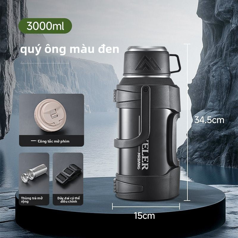 Bình giữ nhiệt 316 thép không gỉ đáy bên trong giữ nhiệt ấm đun nước công suất lớn bình giữ nhiệt ngoài trời di độn