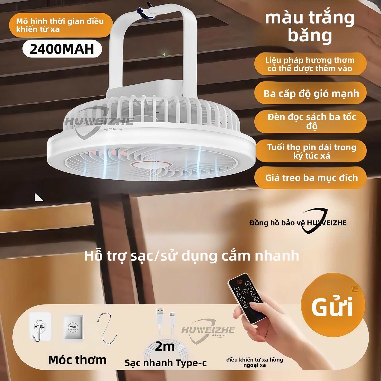 quạt trần nhỏ ký túc xá giường sinh viên ký túc xá gia đình cắm trại ngoài trời nhỏ usb