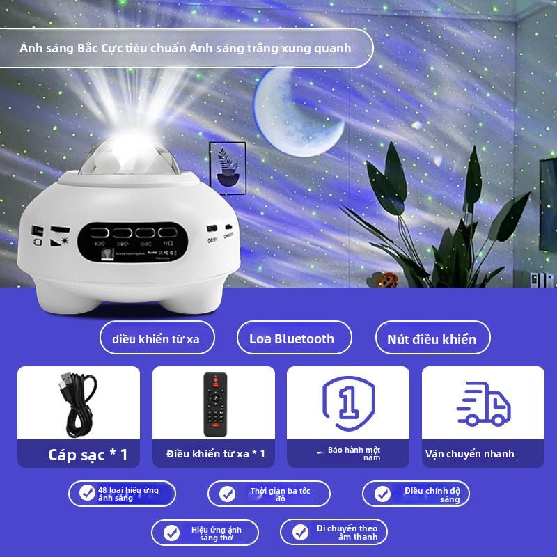 Đèn chiếu sao ánh sáng phương Bắc mới đèn không khí trong nhà đèn sao đèn ngủ nhỏ mơ mộng cô gái trá