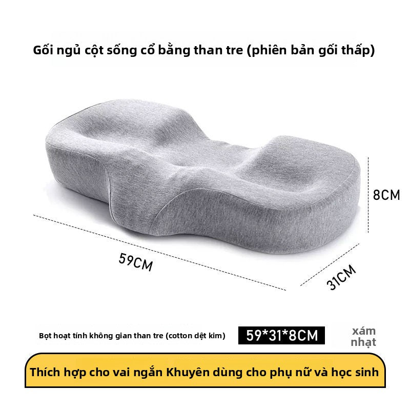 Gối cột sống cổ ngủ chuyên dụng giúp ngủ sửa chữa cột sống mạnh mẽ giàu có túi chống ngáy ngủ bên gố