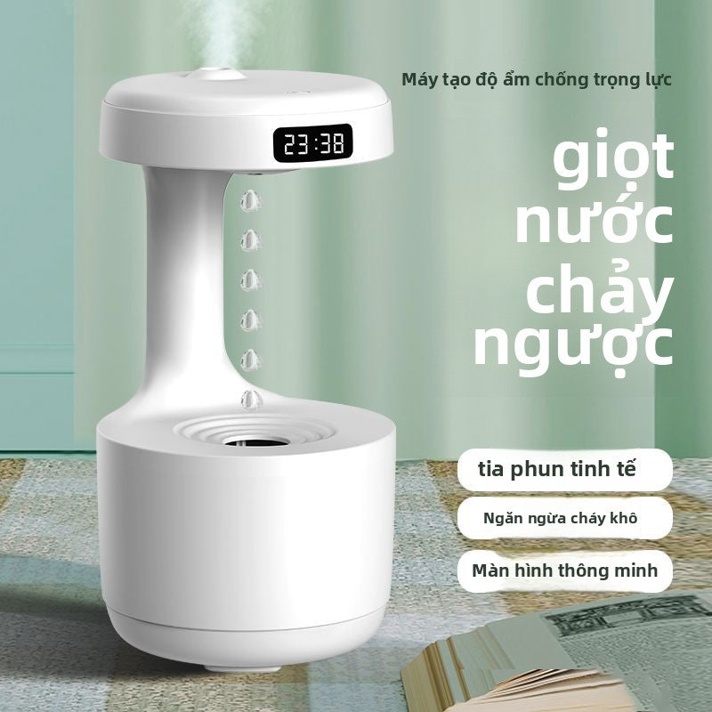 Cảm giác công nghệ trang trí máy tạo độ ẩm chống trọng lực giọt nước chảy ngược bầu không khí văn ph