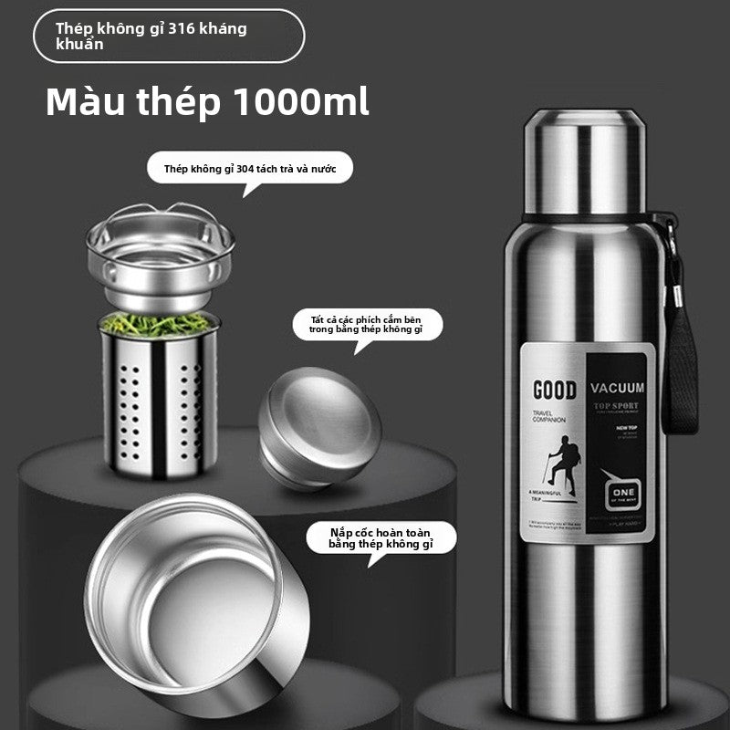 Bình giữ  nhiệt 316 thép không gỉ bên trong túi mật chân không đầy đủ bình giữ nhiệt bằng thép cho nam giới đi du lị