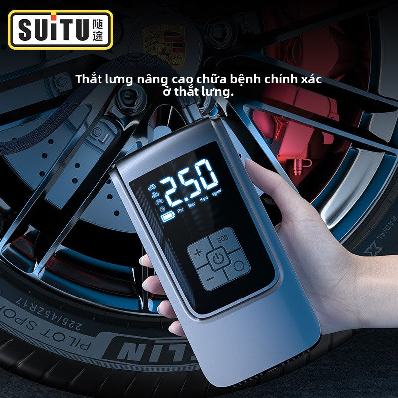 bơm lốp xe không dây cung cấp điện kép hiển thị kỹ thuật số bơm bơm bơm hơi lốp bơm bơm