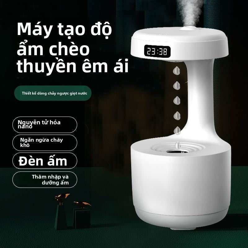 Cảm giác công nghệ trang trí máy tạo độ ẩm chống trọng lực giọt nước chảy ngược bầu không khí văn ph