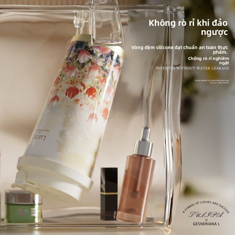 Bình giữ nhiệt bằng gốm Bigcar Cốc cà phê 304 thép không gỉ ống hút giá trị màu sắc cao