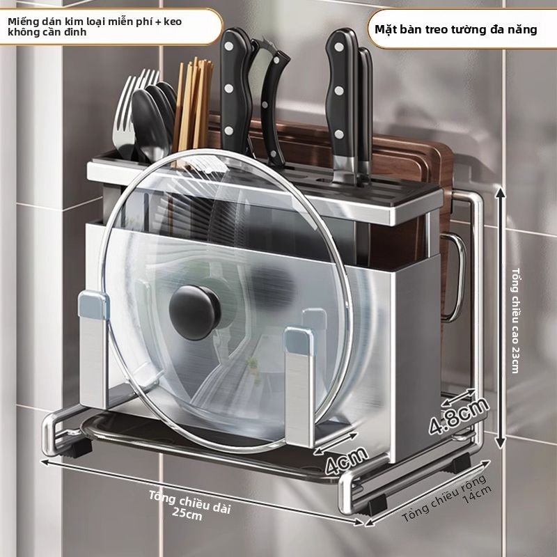 giá đỡ dao 304 thép không gỉ  giá đỡ đa chức năng tất cả trong một đặt dao làm bếp giá đỡ đũa dụng cụ