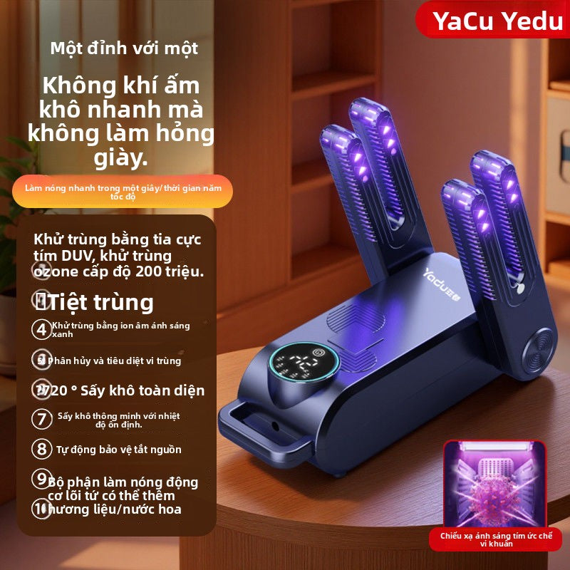 Máy sấy giày Yadu, máy sấy giày, khử mùi, khử trùng, sấy khô và ướt, máy sấy giày hai mục đích hoàn