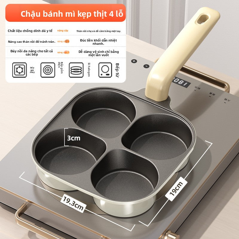 Chảo ăn sáng gia đình chiên trứng hamburger máy không dính nồi chiên trứng cổ vật đa