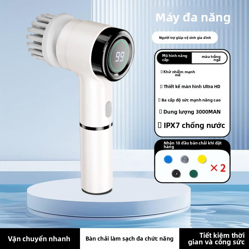 Bàn chải làm sạch rửa chén Rongshida Bàn chải làm sạch điện nhà bếp cầm tay