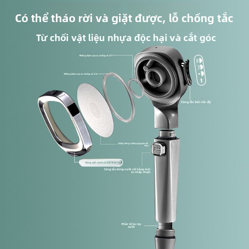 vòi hoa sen phòng tắm gia đình máy nước nóng tắm áp lực mưa vòi hoa sen