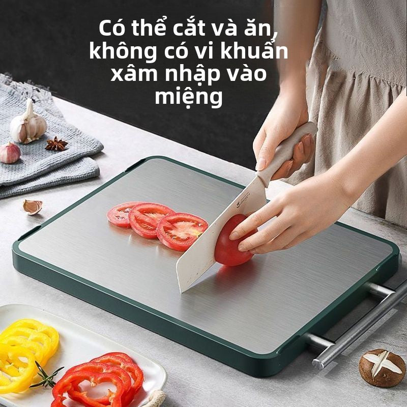 Thớt Gỗ đàn hương đen thép không gỉ hai mặt thớt chống vi khuẩn chống nấm mốc nhà bếp gia đình thớt dày l