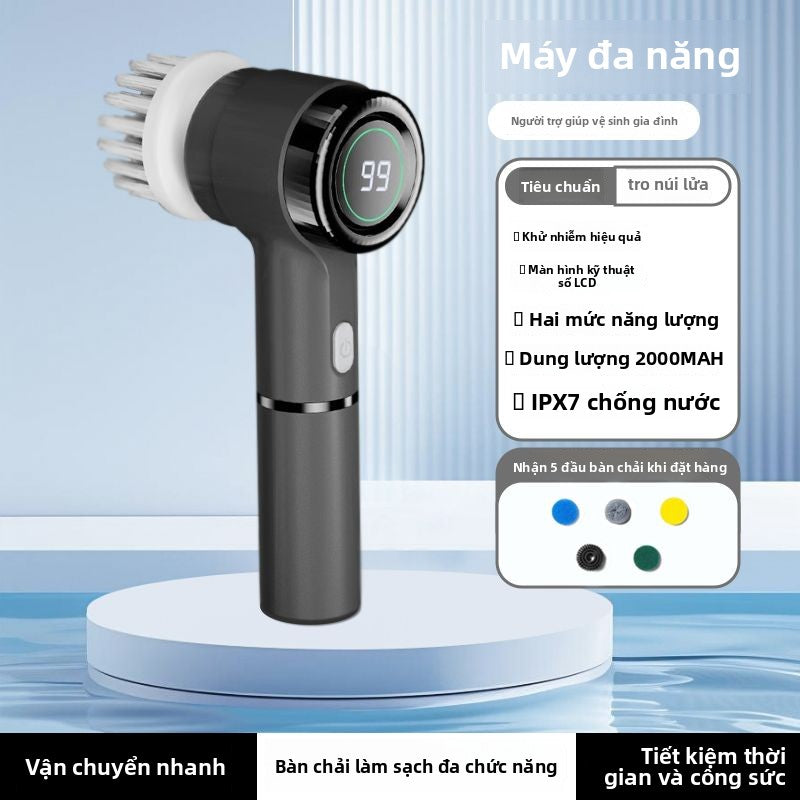 Bàn chải làm sạch rửa chén Rongshida Bàn chải làm sạch điện nhà bếp cầm tay