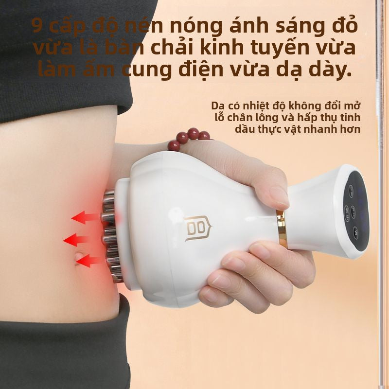 Bàn chải kinh tuyến điện đa chức năng Gong Shi, dụng cụ massage bụng, nạo vét bạch huyết, cạo lưng,