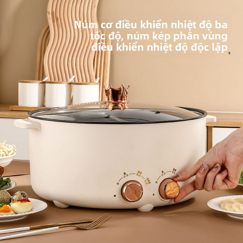 Nồi lẩu điện gia đình nồi nấu điện ký túc xá sinh viên đa chức năng tất cả trong một nồi điện nhỏ nồ