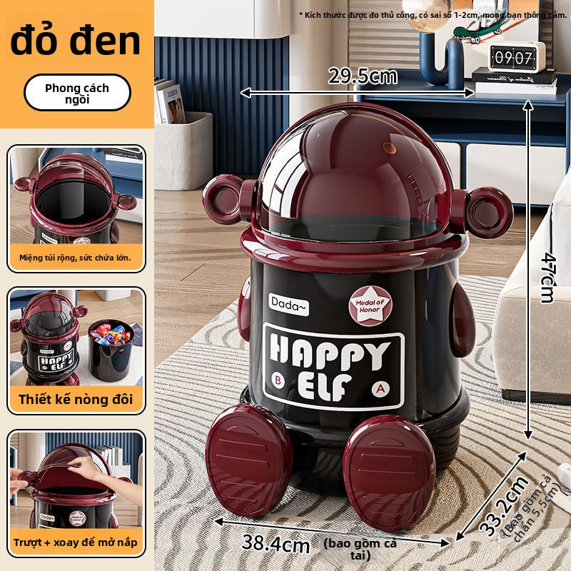 Thùng rác Phi hành gia thùng rác nhà phòng khách nhẹ sang trọng cao cấp 2025 giá trị màu sắc cao sáng tạo phòn