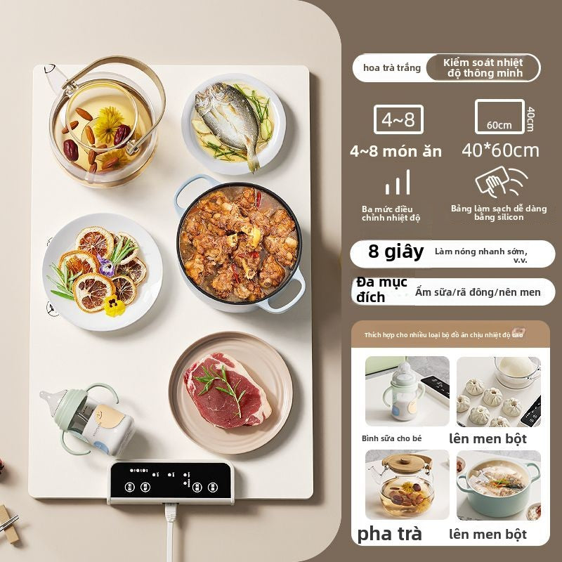 bàn ăn giữ nhiệt ấm thực phẩm đa chức năng bàn ăn nhiệt độ không đổi silicone sưởi ấm gấp giữ nh